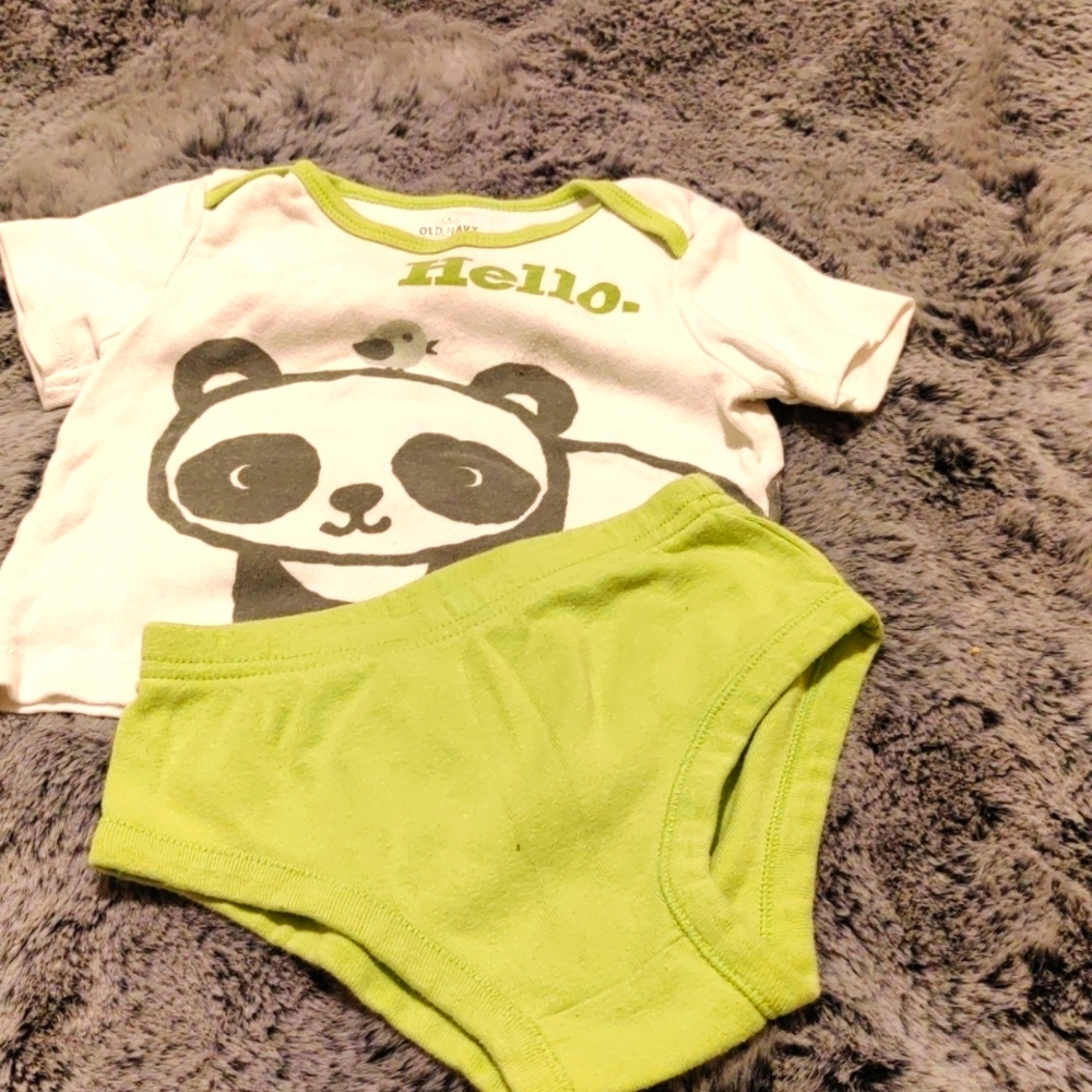 Panda two pieces outfit.